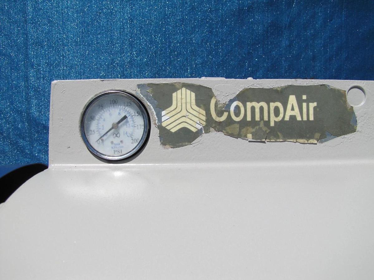 Used CompAir 50 HP Rotary Vane Air Compressor Baldor Electric Motor 215 CFM 460V 3Ph