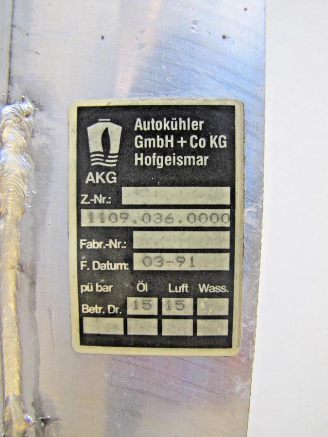 Used Kaeser SK-26 Air Compressor Oil Cooler Heat Exchanger 5.1026.00010 5.1026.0
