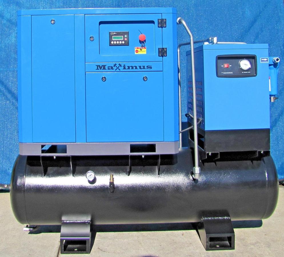Used 2026 Maximus All-In-One 10HP Rotary Screw Air Compressor w/ 80 Gallon Tank