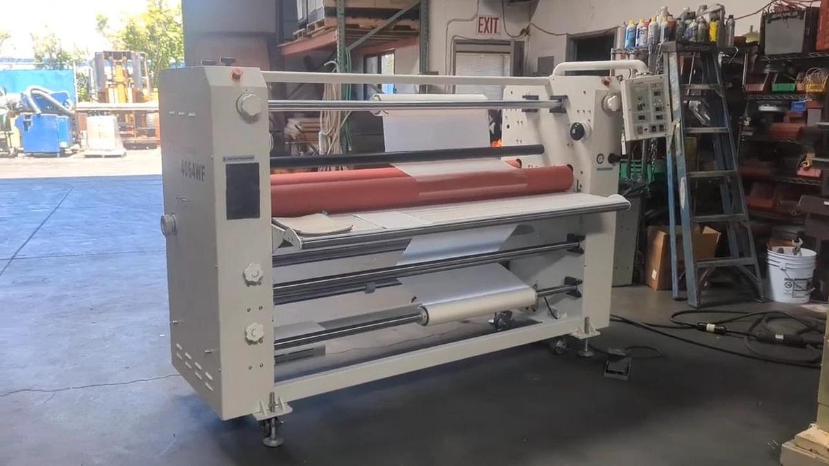Used GBC 4064WF 64 Inch Wide Format Heated Roller Laminator 220V 1 Phase Industrial