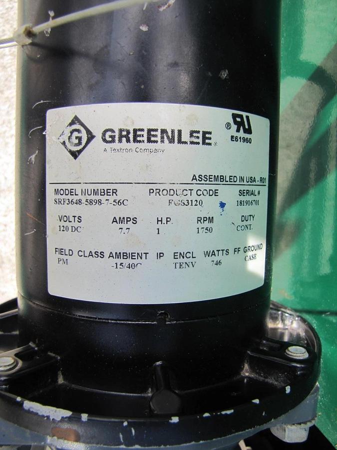 Used Greenlee 555C Classic Electric Conduit Bender 1/2" to 2" Pipe 120V 1HP 555