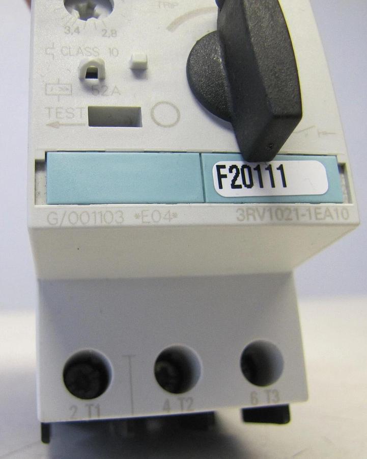Used Siemens 3RV1021-1EA10 Manual Motor Starter Circuit Breaker 4 Amps 4A