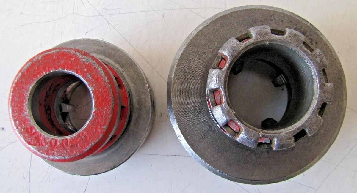 Used RIDGID 36345 00-R Exposed Ratchet Threader Set 1/4", 3/8", 1/2", 3/4", 1" Sizes