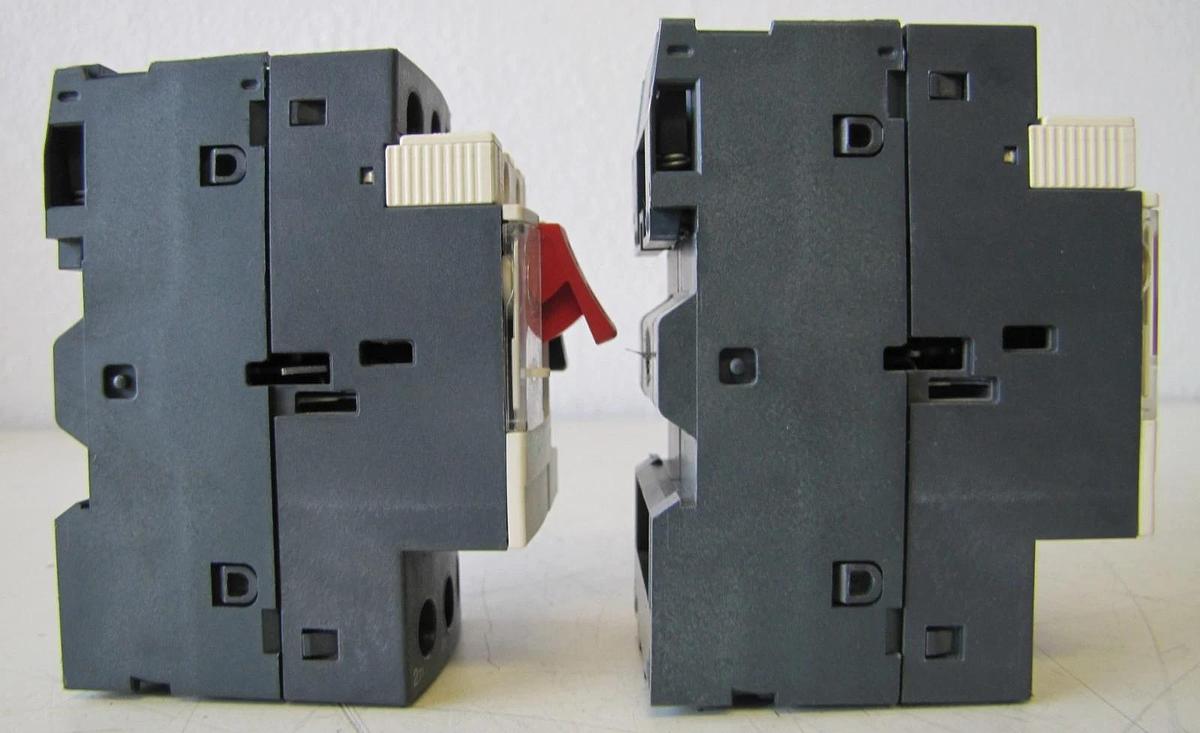 Used Lot of Two Schneider Electric 17 to 23 Amp GV2ME21 Manual Motor Starters