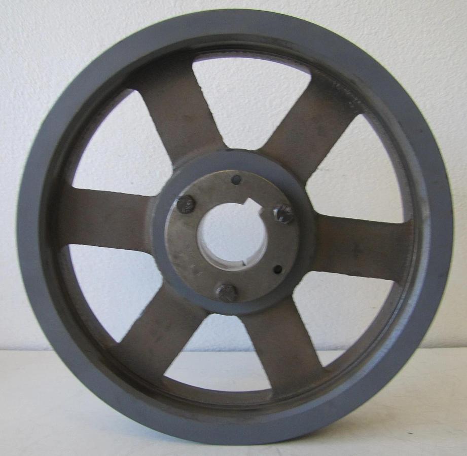 Used Browning 3 Groove 12-3/4" OD Pulley 3B5V124 with Bushing 1-7/8" ID Keyed Bore