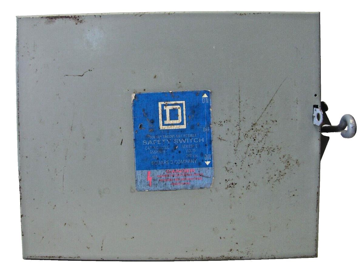 Used Square D 92333 100A Safety Disconnect Switch 100 Amp