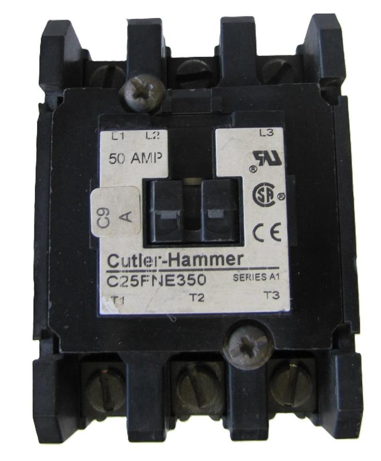 Used Cutler-Hammer C25FNE350 50 Amp Contactor 115V Coil 3 Phase 15HP 230V 30HP 460V