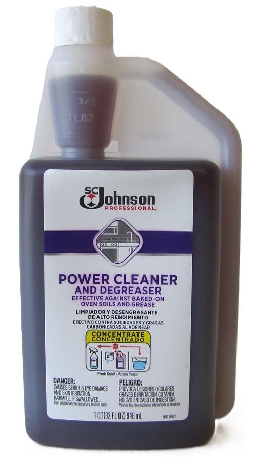 Lot of 35 Qts of Johnson Kitchen Power Cleaner & Degreaser 5 cases & 1 partial