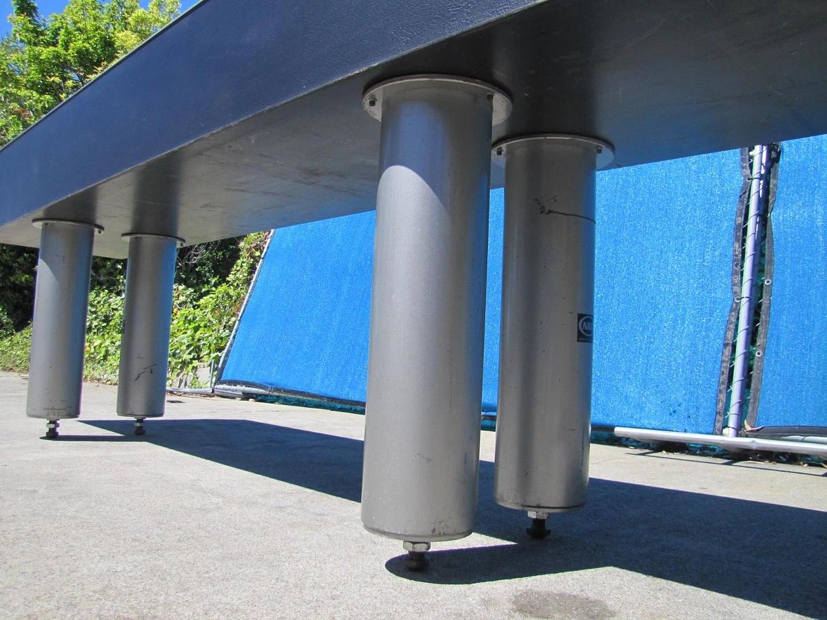 Used Newport NRC 10' x 2' Optical Breadboard Sealed Hole Table Top with Legs