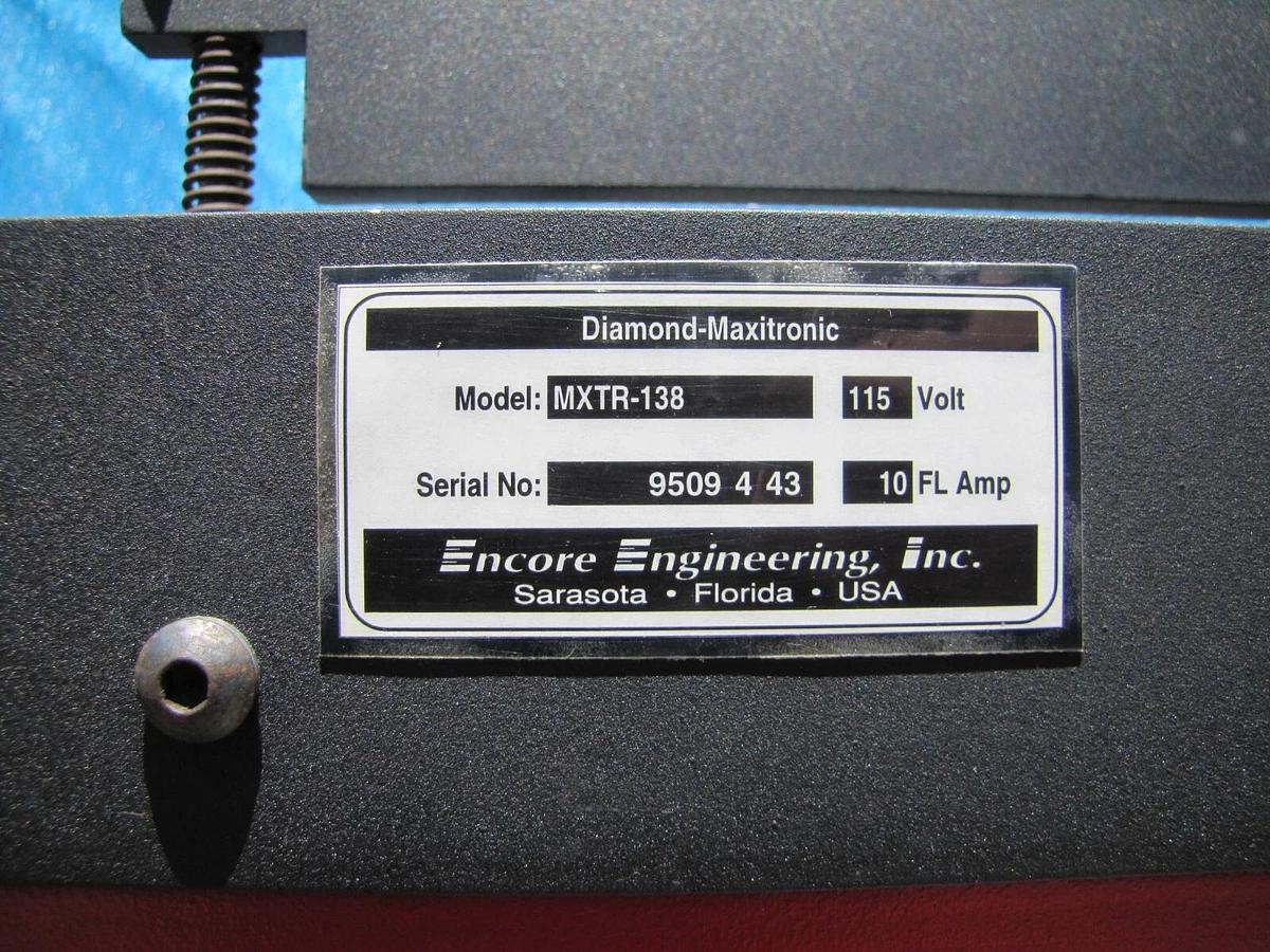 Used Diamond Maxi Maxitronic Squeegee Sharpener MXTRP-138 115V Screen Printing