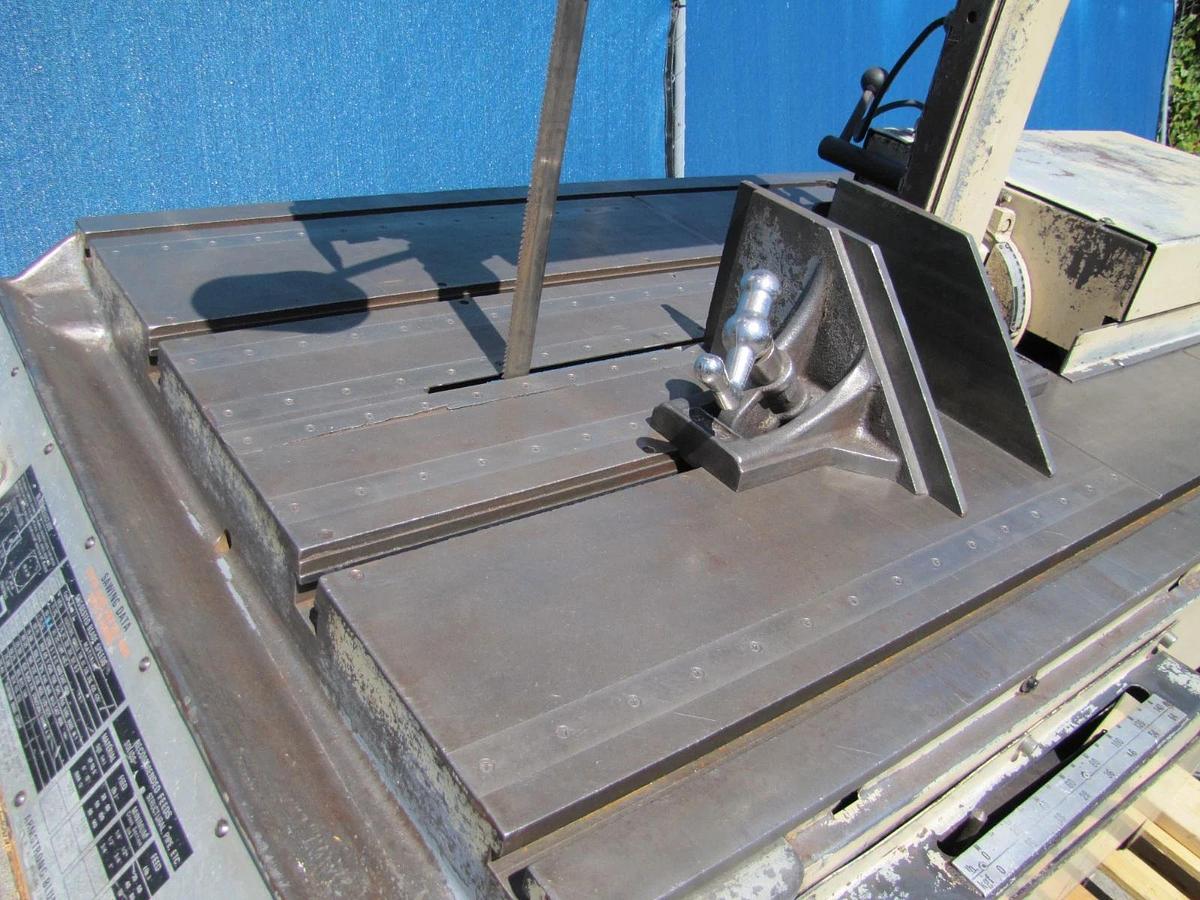 Used Marvel Series 8 Mark I Tilting Band Saw 230V 3PH Metal Cutting w/ Coolant Pump