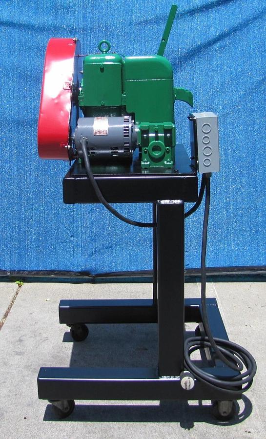 Used Sweed Metal Scrap Banding Wire Recycling Chopper with Wheeled Stand 460V 3PH