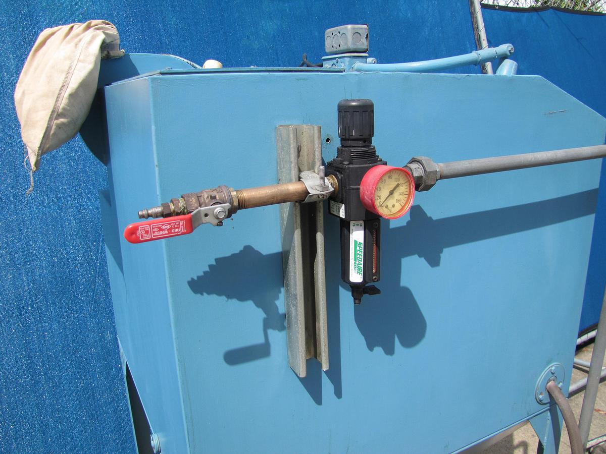 Used Process Systems Sand Blast Blasting Cabinet with Dust Bag Collector New Gloves