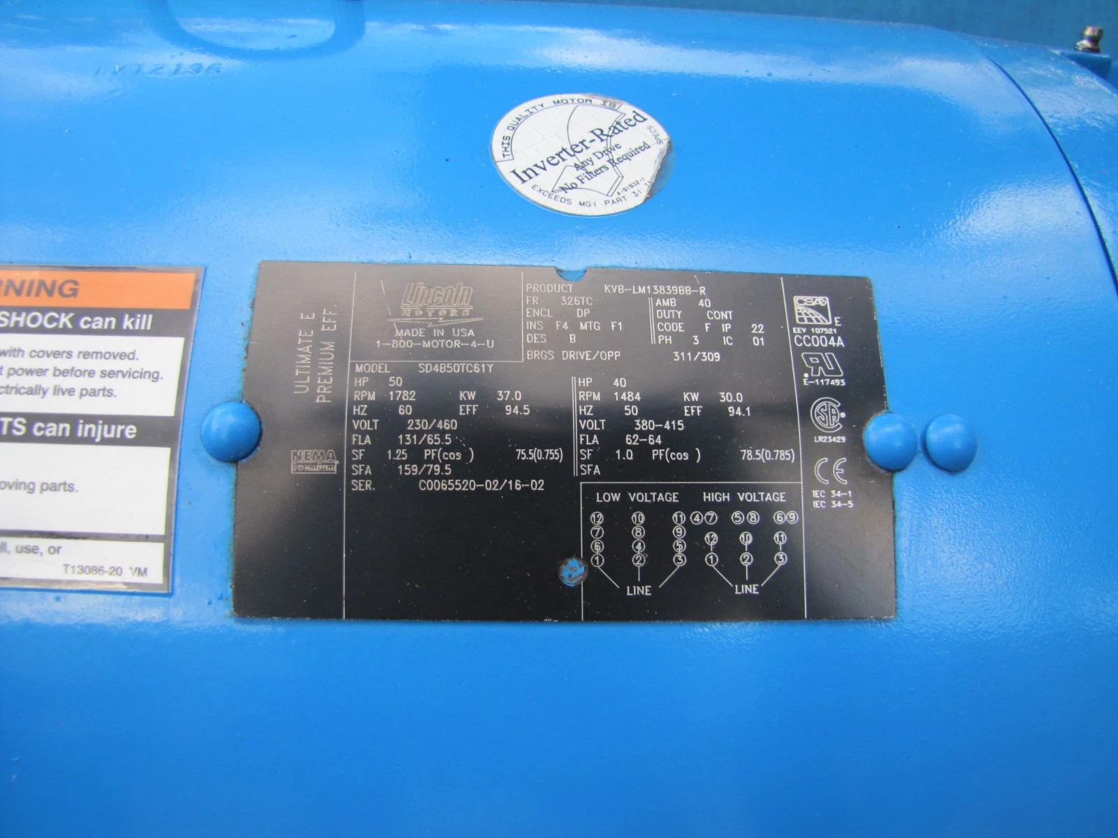 Used Quincy QNW G-242-F 50 HP Rotary Screw Air Compressor 460V 3 Phase