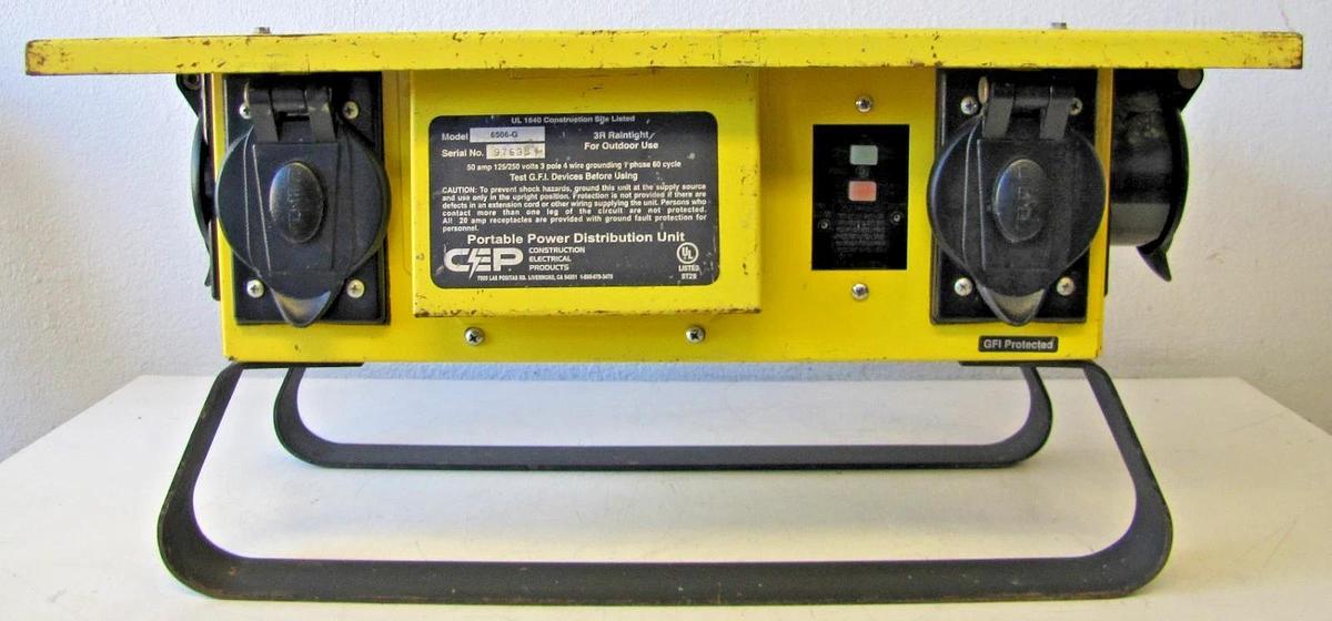 Used CEP 6506-G Spider Temporary Power Distribution Box 50A 125/250V  Twist Lock #2