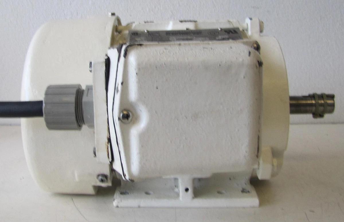 Used Sterling 2 HP Electric Motor 1730 RPM 230/460V 3 Phase 145T 7/8" Dia. Shaft