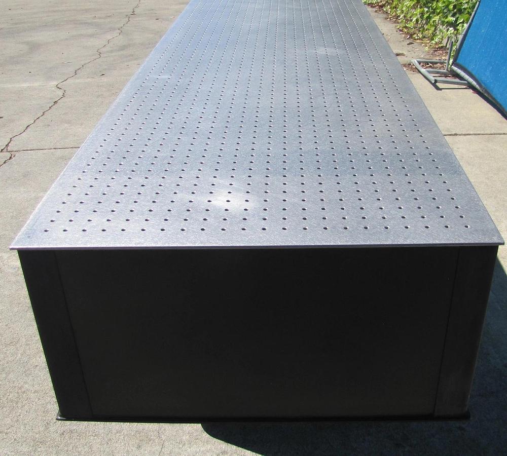 Used Newport RS 3000 10' x 2' Optical Breadboard Sealed Hole Table Top with Legs