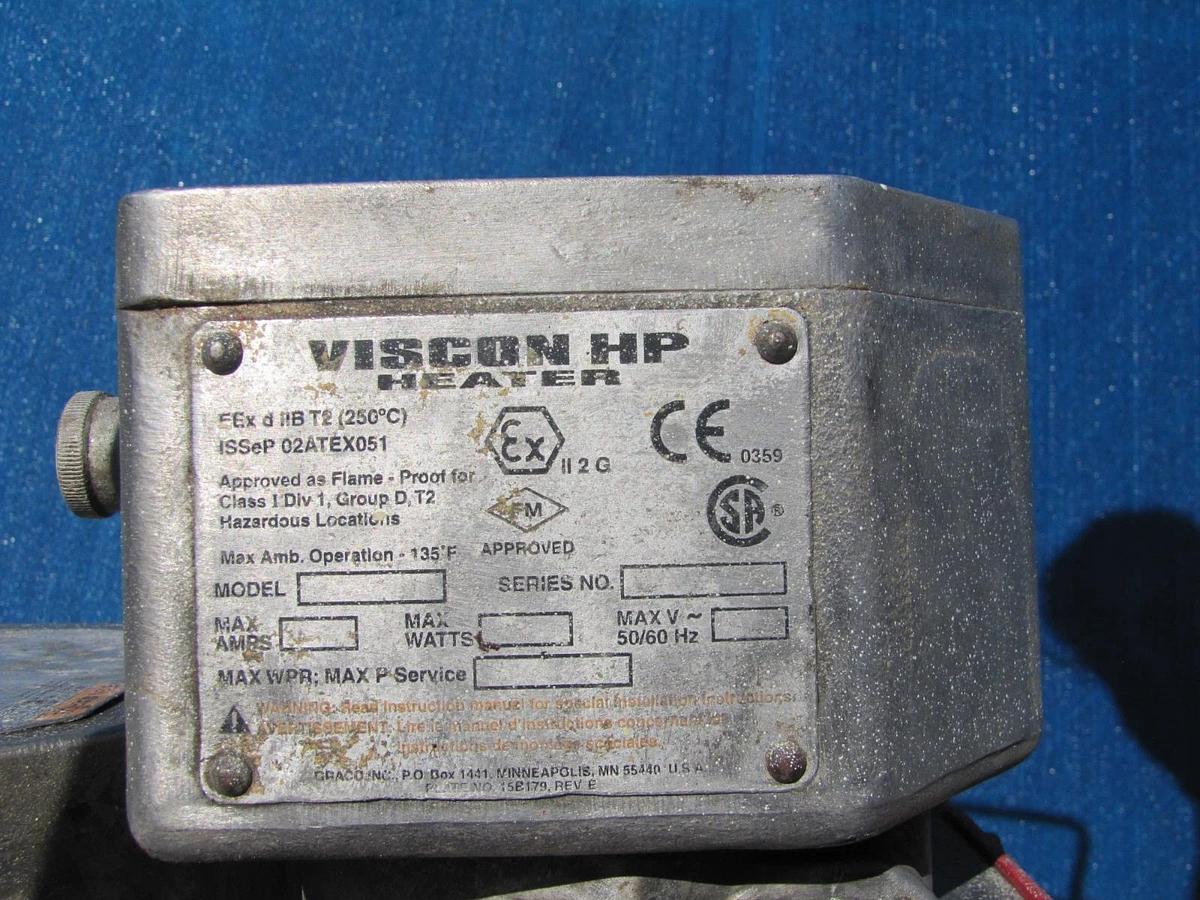 Used Coast Industrial Systems Dual Graco Viscon HP Fluid Paint Heater 220V 3 Phase