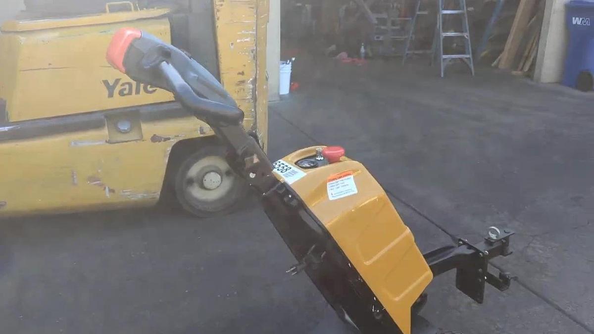Used Big Joe T15 1500 lbs. Electric Walkie Puller Tugger 24 VDC W/ Battery Charger #1