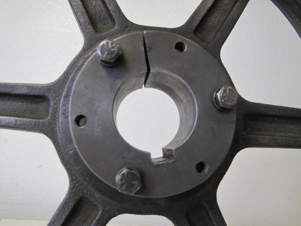 Used Four Groove 14" OD Pulley & 1-7/8" Keyed Bore Bushing 4-3V14 OSK