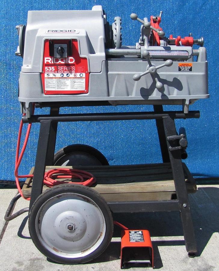 Used Ridgid 535 Series Pipe Threader Threading Machine With 811A Die Head 1/2" to 2"