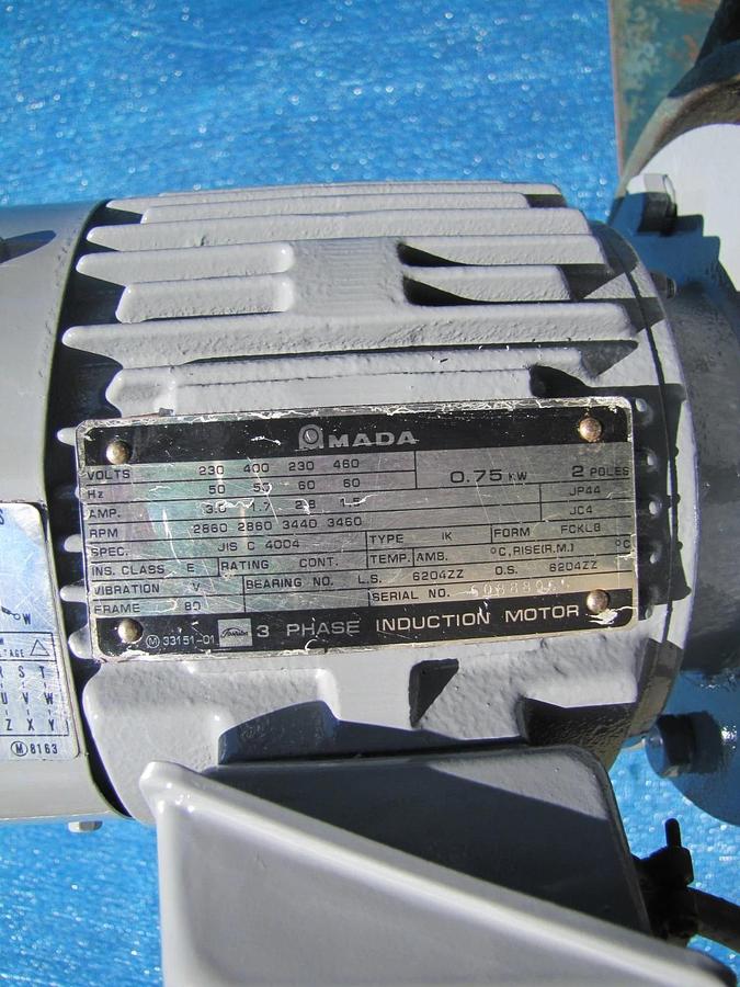 Used Amada 1HP Punch & Die Tool Grinder Sharpener TEG-160E w/ Coolant Pump 230V 3 PH