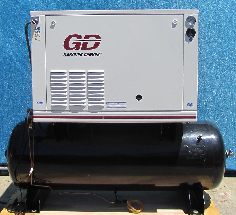Used Gardner Denver 7.5 HP Piston Air Compressor 80 Gallon Tank 460V 3PH 160PSI