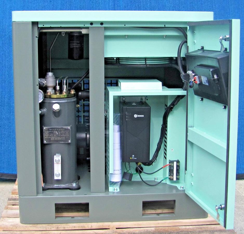 Used 2026 Maximus 10 HP Rotary Screw Air Compressor VFD 230V Single Phase