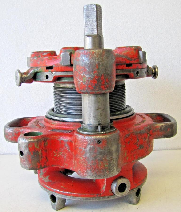 Used Ridgid 141 Receding Geared Pipe Threader 2-1/2" to 4" Jam Proof w/ Extras
