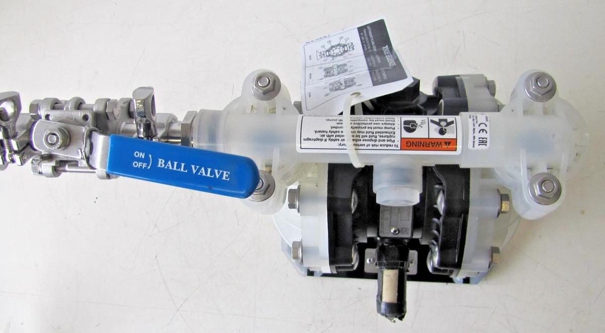 Used Graco Husky 515 Air Operated Polypropylene Double Diaphragm Pump 3/4" NPT