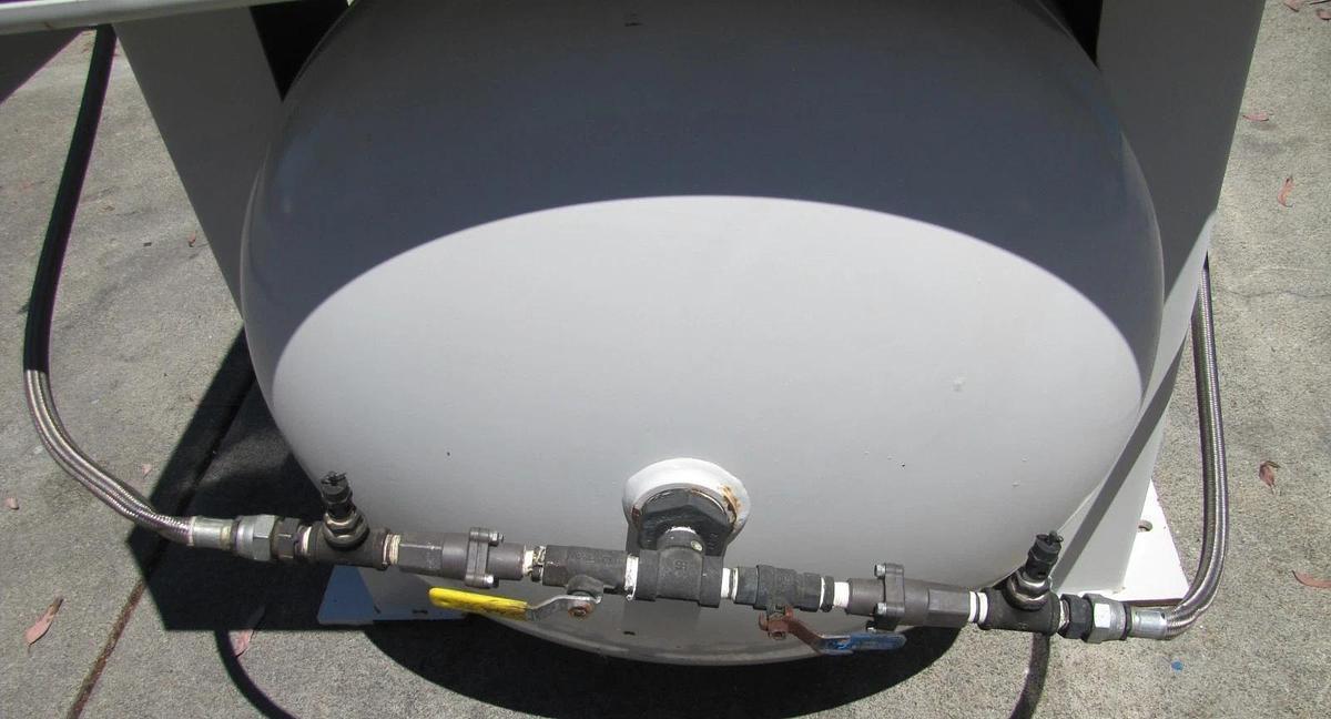 Used Powerex WhisperAIR Oil Less Dual 7.5 HP Scroll Compressor 200 Gallon Tank AS IS