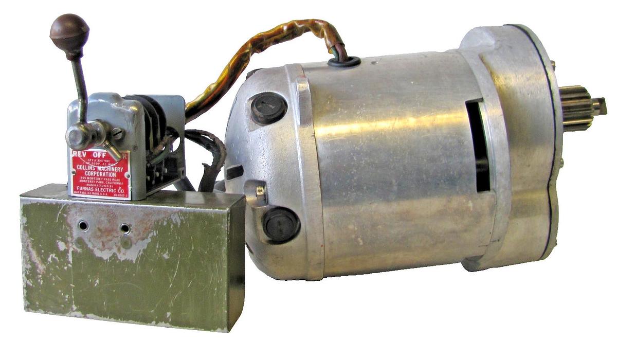 Used Collins 22A Thred-O-Matic Electric Motor with Switch 115V HS M