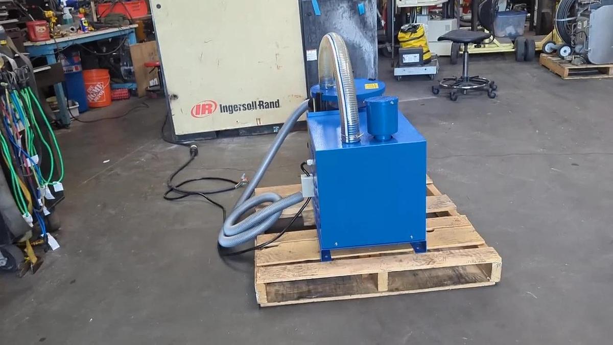 Used NST 4.5 HP Vacuum Dust Collector With Canister & Hose 230V 3 Ph Strong Suction