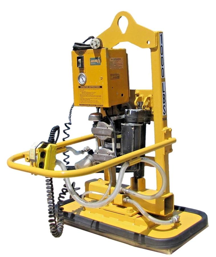 Used Anver 1000 lbs  Electric Powered Vacuum Pad Lifter Lift ET100S-FP 90° Tilting #2