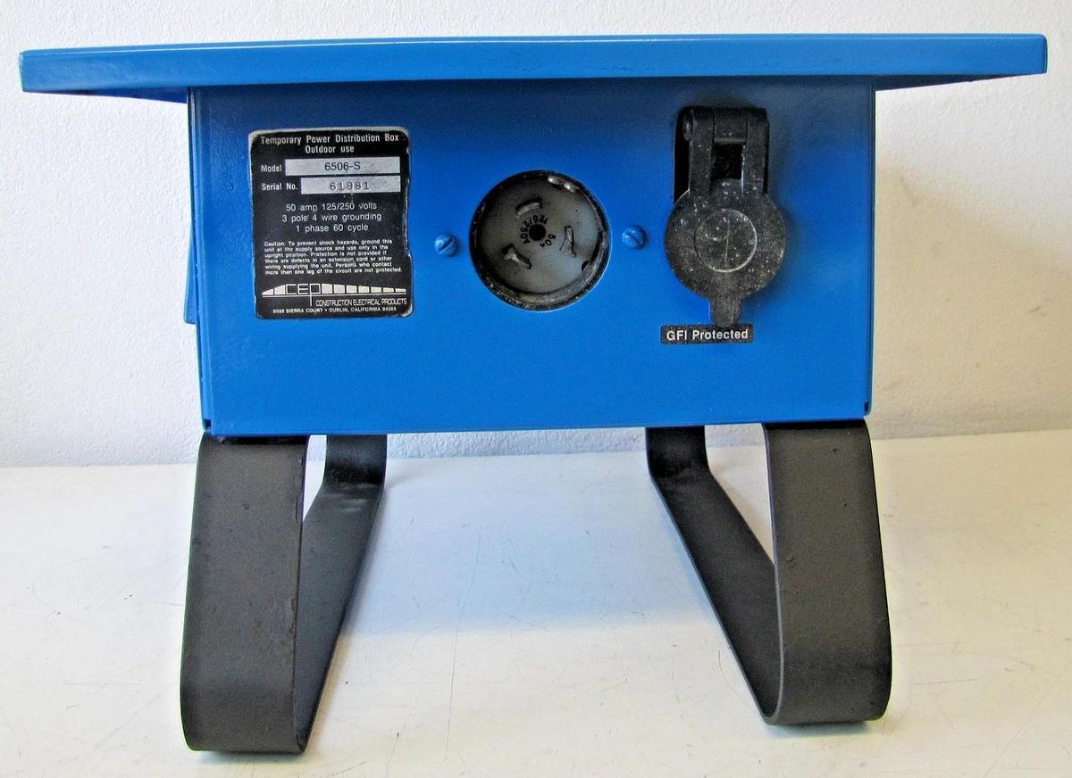 Used CEP 6506-S Spider Temporary Power Distribution Box 50A 125/250V 3P 4W Twist Lock