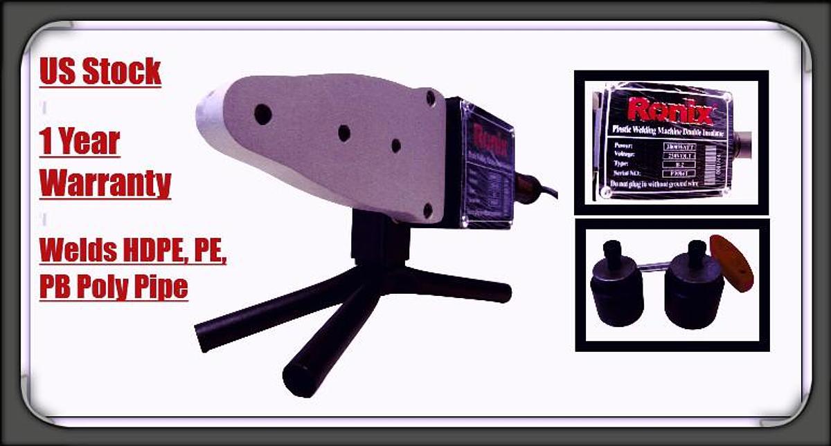 Used Ronix HDPE PE Pipe Fusion Butt Welder Socket Heater Machine 20 to 25mm 220V