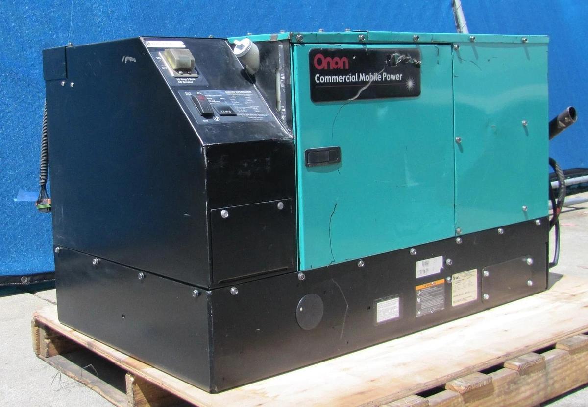 Used Onan 12KW Commercial Mobile RV Diesel Generator Kubota D1703 120/240V Output