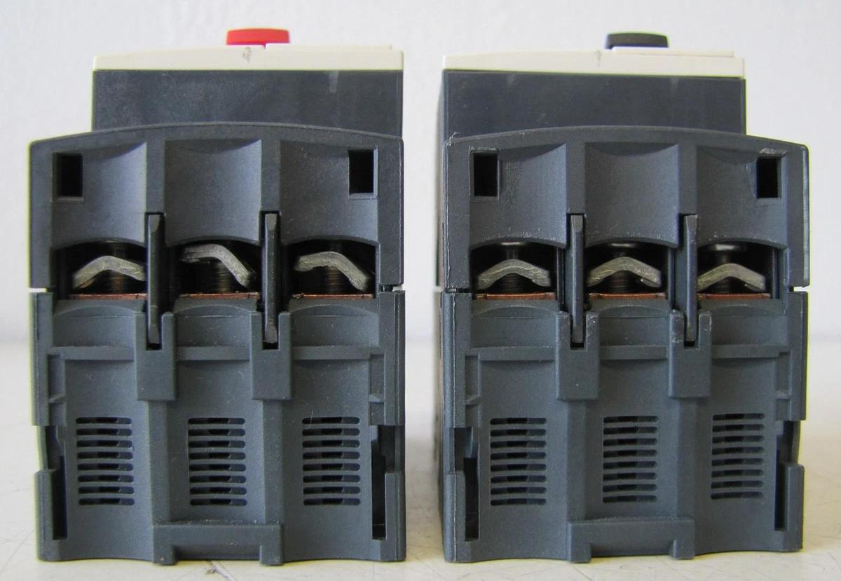 Used Lot of Two Schneider Electric 17 to 23 Amp GV2ME21 Manual Motor Starters