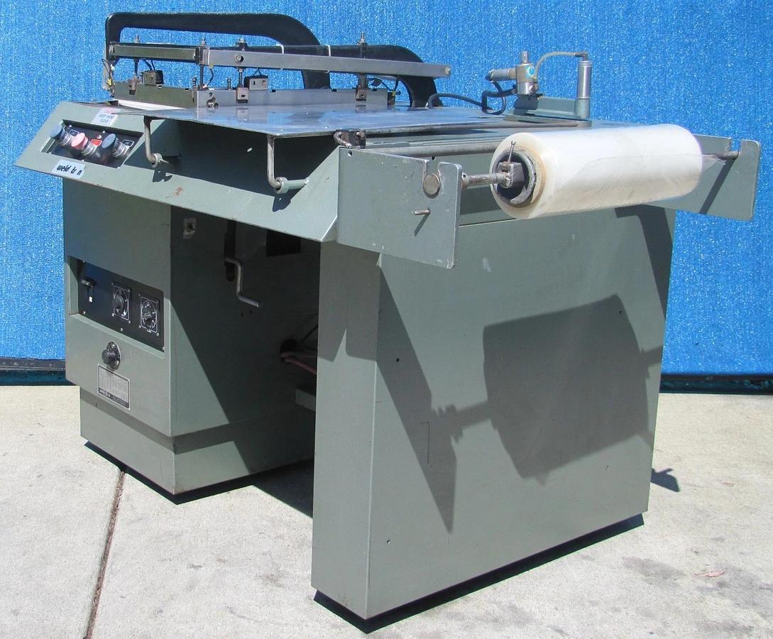 Used Weldotron 5201A L-Bar Heat Shrink Sealer Wrapping Machine & Conveyor 220V 1 Ph