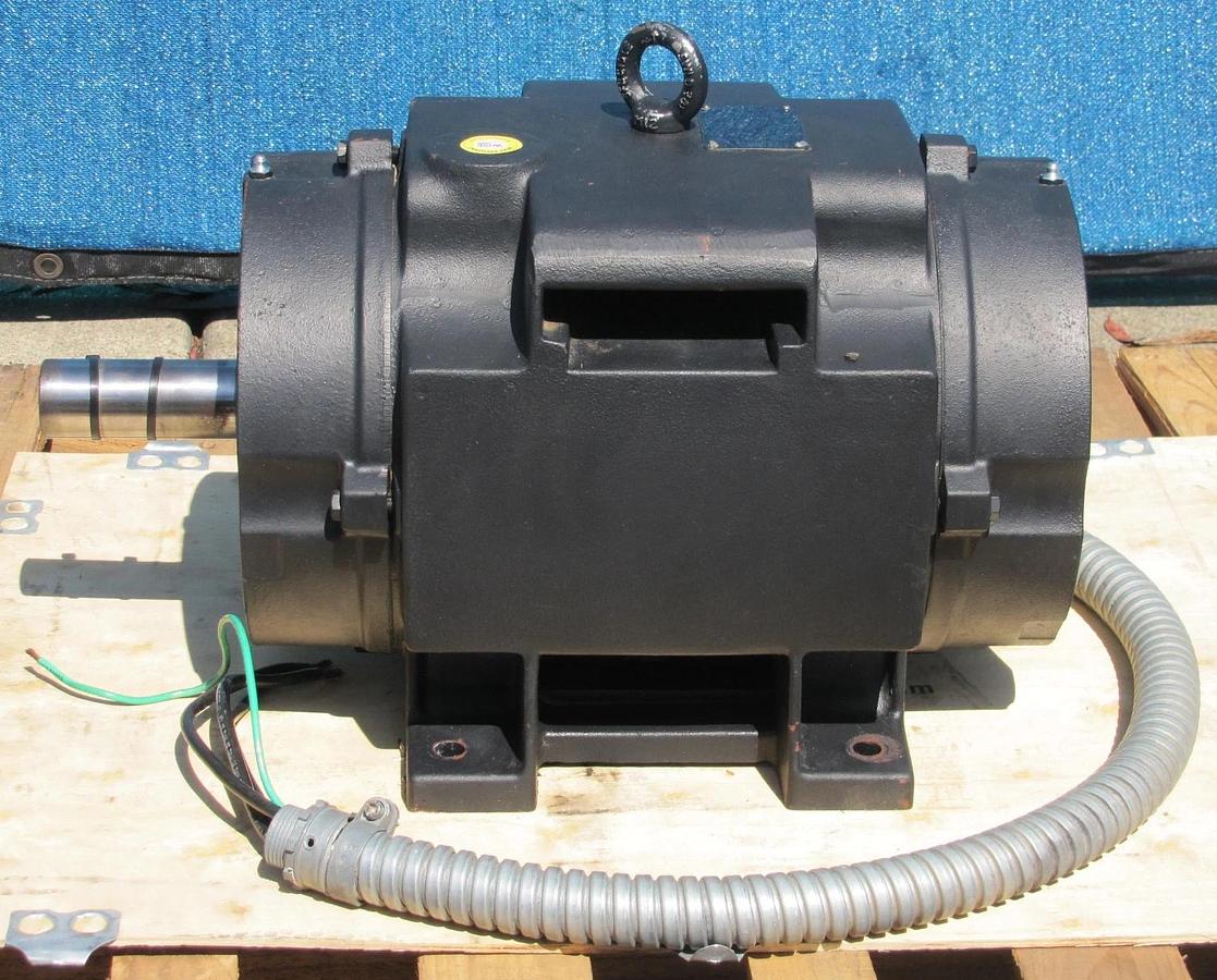 Used WEG 15 HP Electric Motor 208-230/460V 3 Phase 254T 1775 RPM 1-5/8" Shaft Dia.