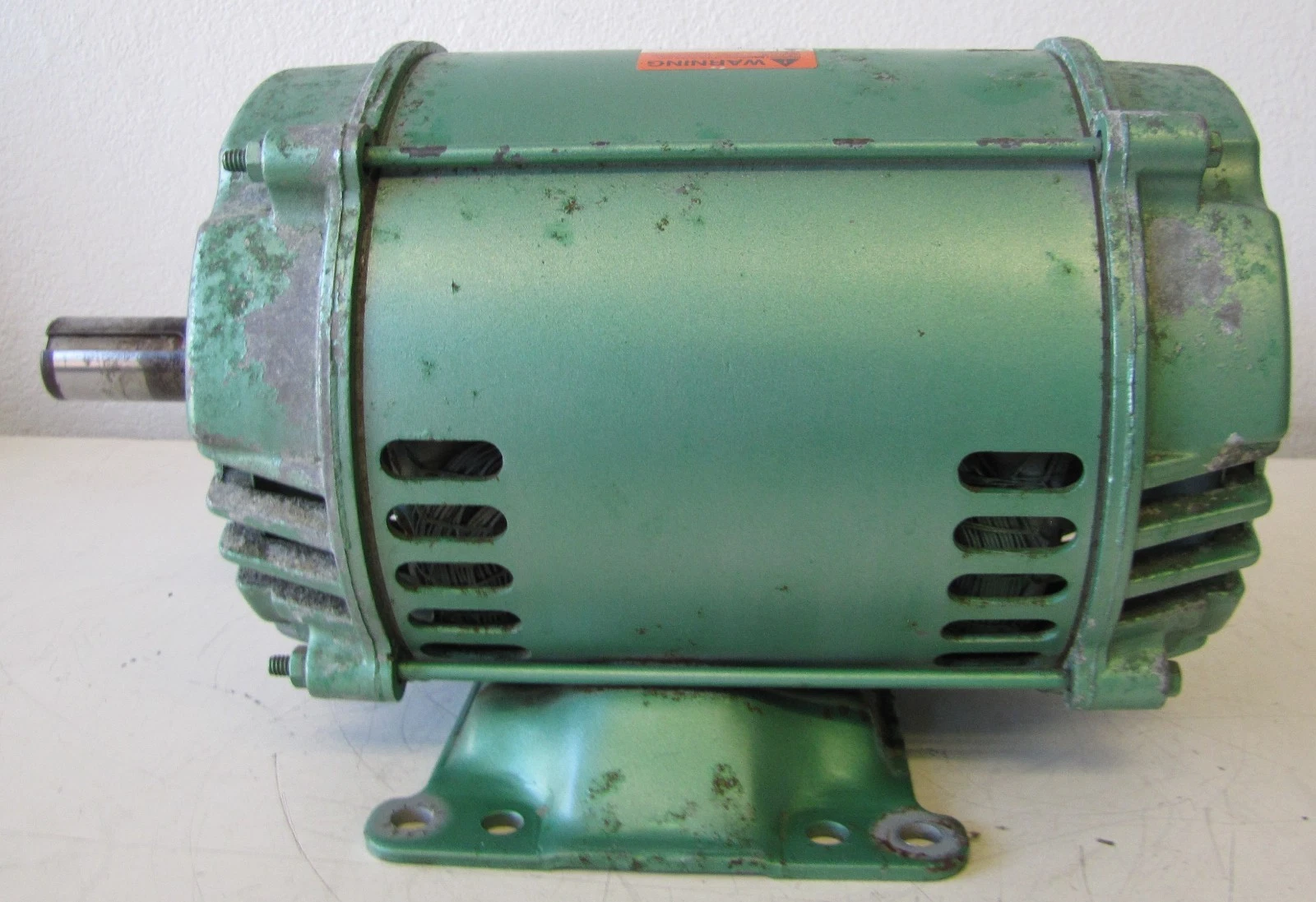 Used US Electrical 5HP Motor 208-230/460V 3 Phase 184T Frame 1735 RPM 1-1/8 Shaft