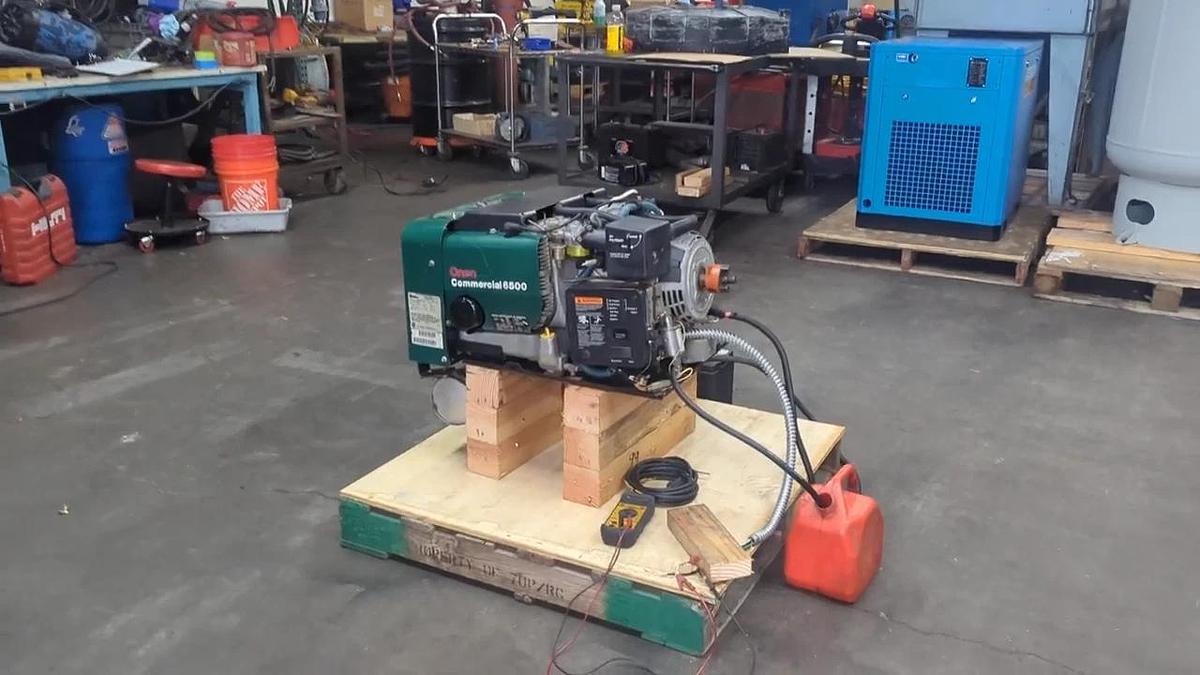 Used Onan Commercial 6500 Watt RV Generator Gasoline Powered 120V Output