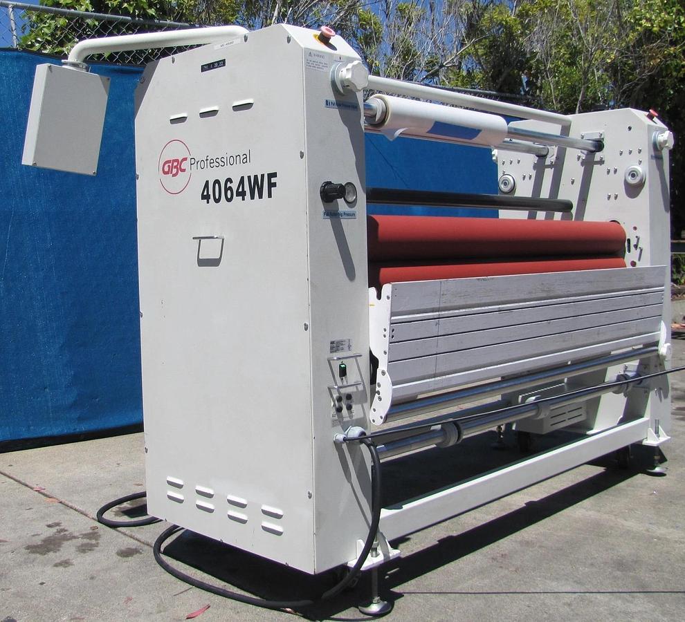 Used GBC 4064WF 64 Inch Wide Format Heated Roller Laminator 220V 1 Phase Industrial