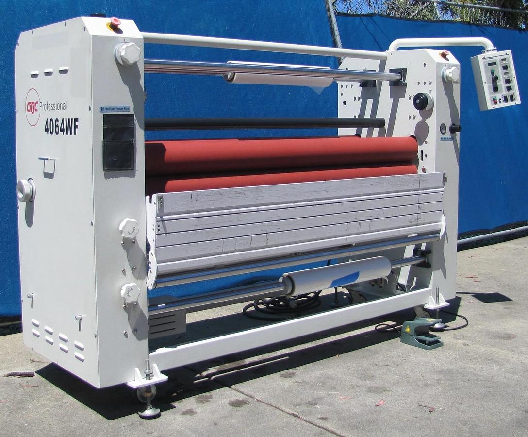Used GBC 4064WF 64 Inch Wide Format Heated Roller Laminator 220V 1 Phase Industrial