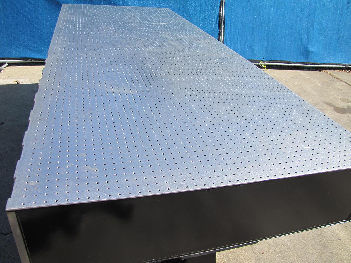 Used Newport RS 4000 10' x 4' Optical Breadboard Sealed Hole Table Top RL-2000 Legs