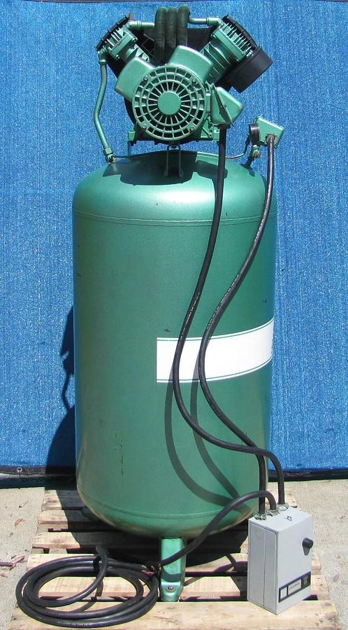 Used SpeedAire 5 HP Upright Piston Air Compressor with 80 Gallon Tank 220V 1 Phase