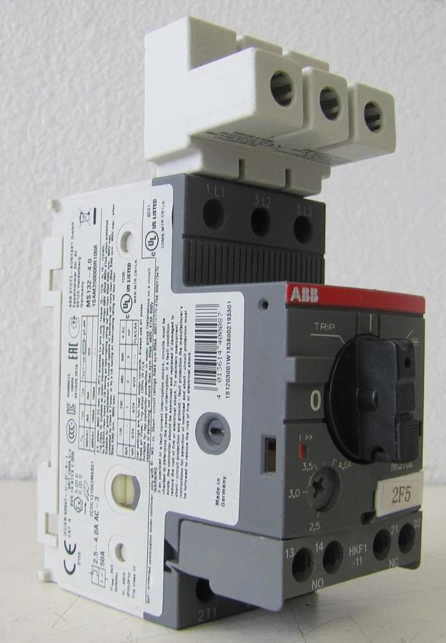 Used ABB Allen Bradley MS132 Manual Motor Starter 2.5 - 4.0 Amp 3 Pole 690V