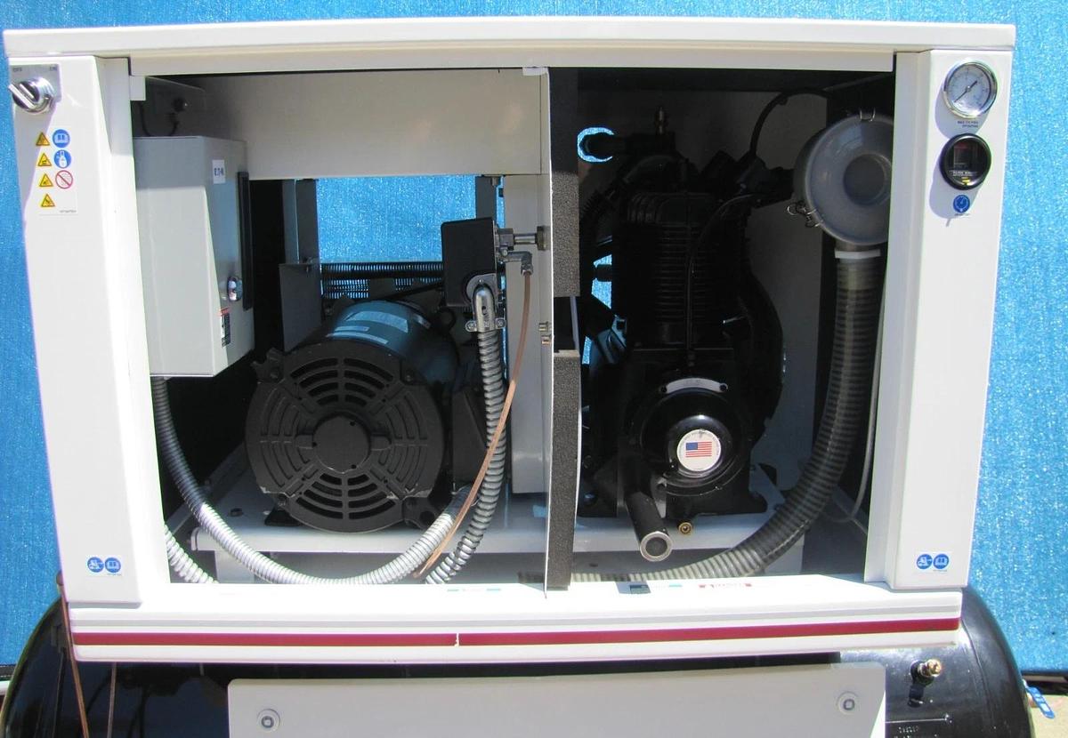 Used Gardner Denver 7.5 HP Piston Air Compressor 80 Gallon Tank 460V 3PH 160PSI