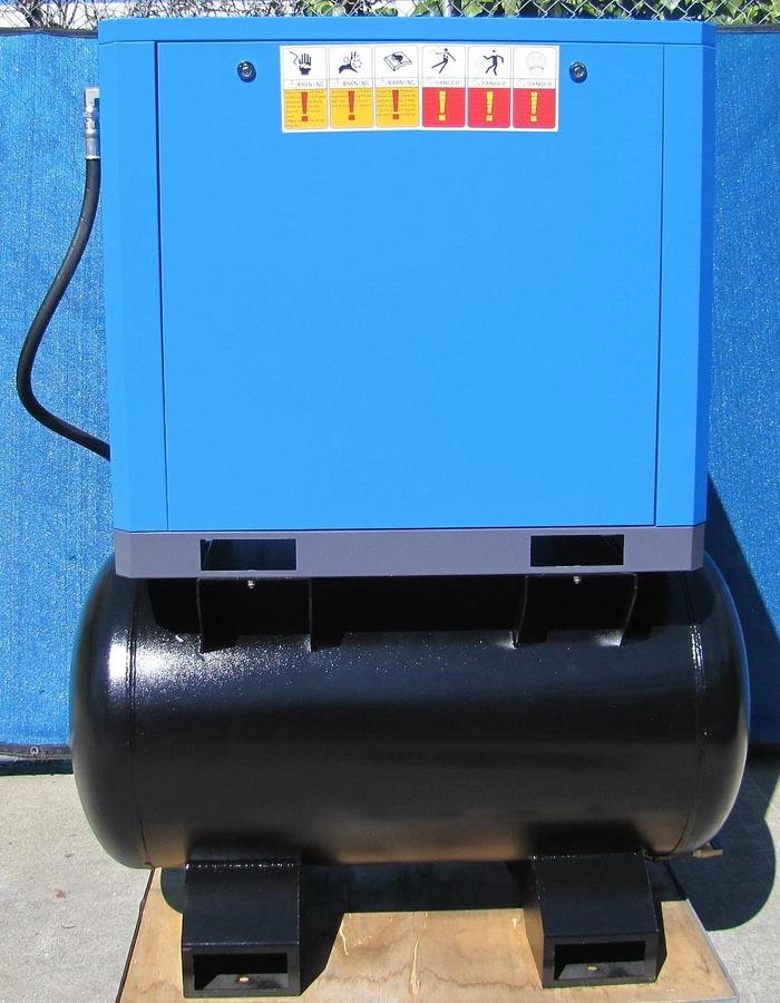 Used 2025 Maximus 10 HP Rotary Screw Air Compressor With Tank 230V 3 Phase