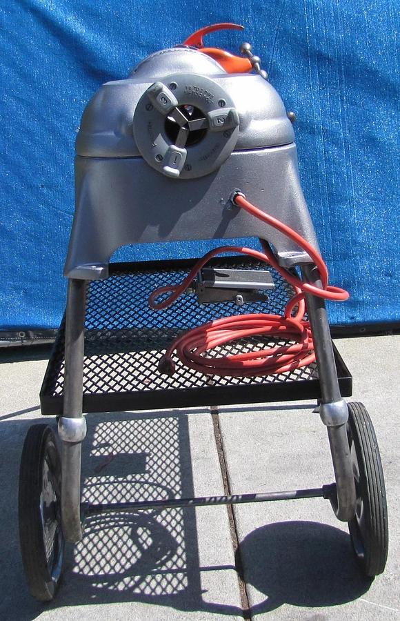 Used Ridgid 535 Pipe Threader 1/2" to 2" Pipe Threading Machine with 815A Die Head #2